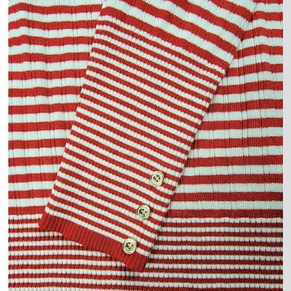 Liz Claiborne Rib knit Striped Top Large - Picture 3 of 3